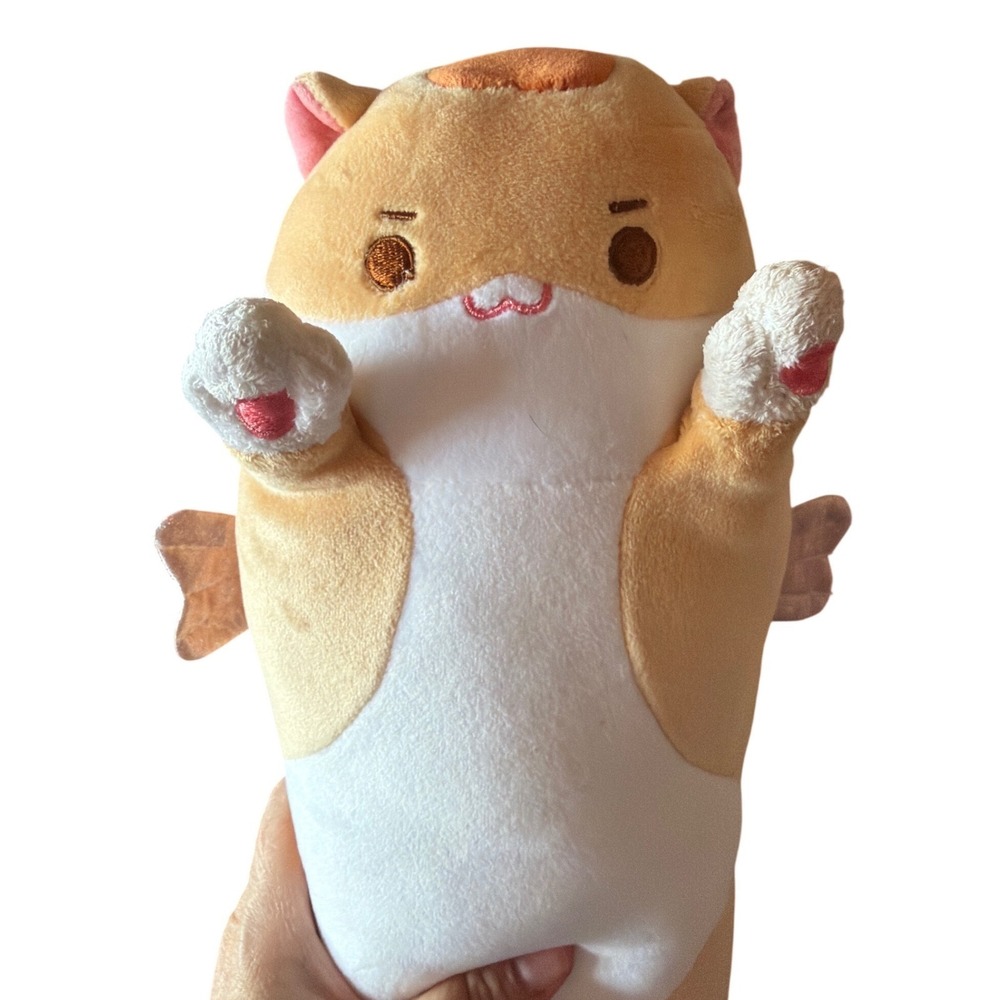 Mewaii Long Cat Plush Kids Large Orange White Excellent Heart Wing Body‎ Pillow